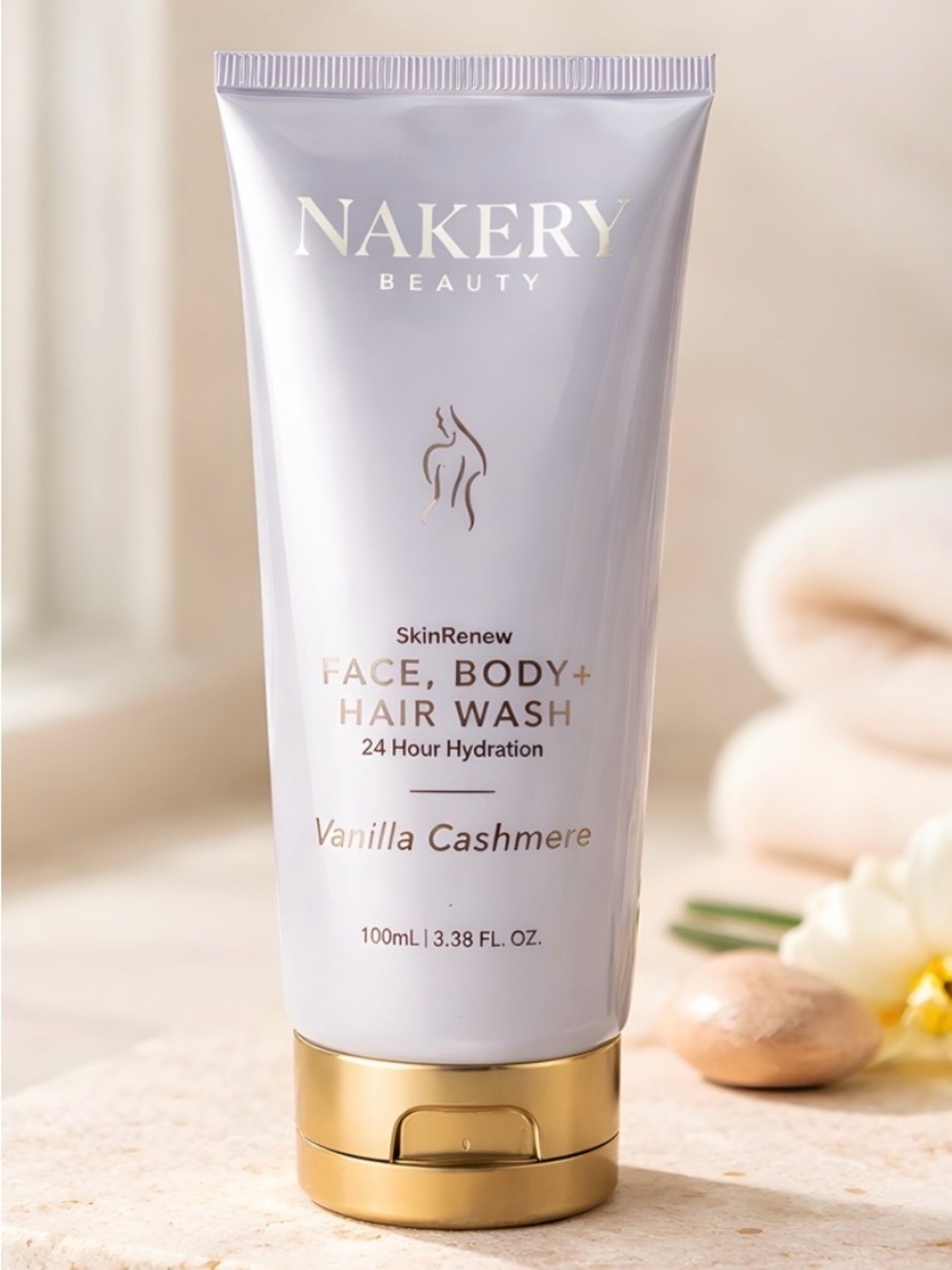 Nakery Beauty Vanilla Cashmere Face, Body + Hair Wash